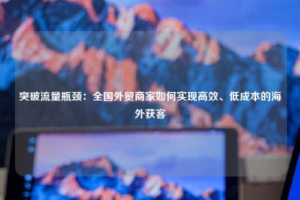 突破流量瓶颈：全国外贸商家如何实现高效、低成本的海外获客