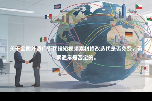 关于全国外贸广告代投短视频素材修改迭代是否免费，答案通常是否定的。