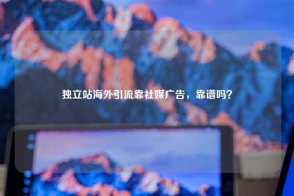 独立站海外引流靠社媒广告，靠谱吗？