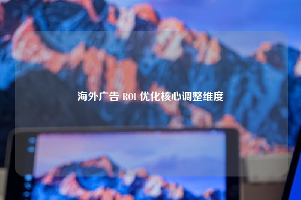 海外广告 ROI 优化核心调整维度
